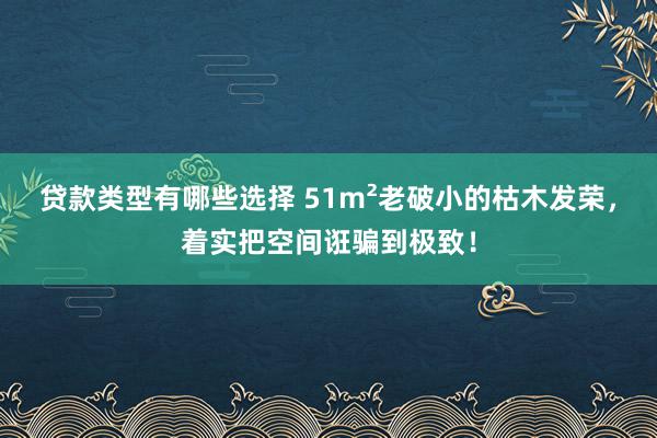 贷款类型有哪些选择 51m²老破小的枯木发荣，着实把空间诳骗到极致！